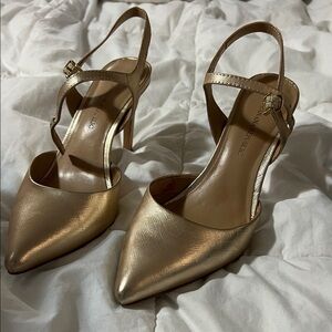 Banana Republic Metallic Gold Heels